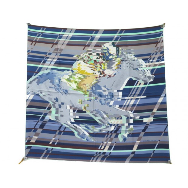 NEUF FOULARD HERMES PHOTO FINISH H002747S RYBALTCHENKO CARRE 90 SOIE SCARF 530€