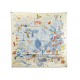 NEUF FOULARD HERMES SUR MON NUAGE H003900SV05 CARRE 90 EN SOIE ECRUE SCARF 530€