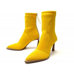 NEUF CHAUSSURES FENDI BOTTINES TRONCHETTO 8T6983-A8T7 38 JAUNE ANKLE BOOTS 980€