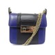 NEUF SAC A MAIN LANVIN JIJI MINI CUIR BICOLORE BLEU NOIR BANDOULIERE BAG 1350€