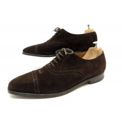 CHAUSSURES JOHN LOBB AVON RICHELIEU BOUT FLEURI 9E 43 DAIM MARRON SHOES 1470€