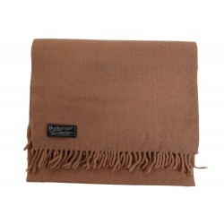 ECHARPE BURBERRYS A FRANGES 152 CM 100% EN LAINE AGNEAU MARRON WOOL SCARF 425€