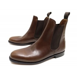 NEUF CHAUSSURES BEXLEY FLAGER CHATAIGNE 43.5 BOTTINES JODHPUR CUIR MARRON 139€