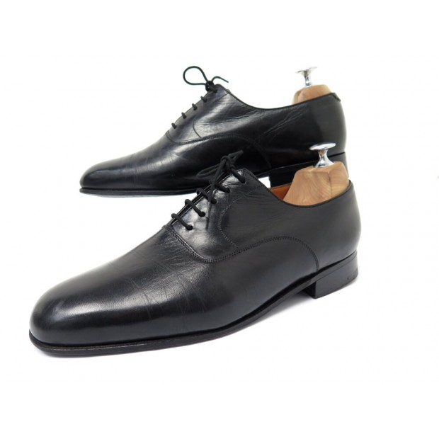 CHAUSSURES JM WESTON RICHELIEU 307 8E 42 CUIR CHEVREAU NOIR LEATHER SHOES 690€