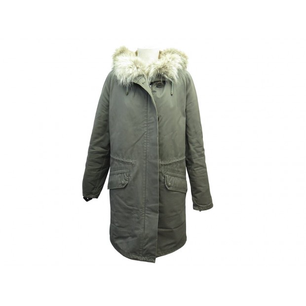 MANTEAU YVES SALOMON PARKA ARMY AF10885COCYW 34 XS FOURRURES COYOTE LAPIN 2150€