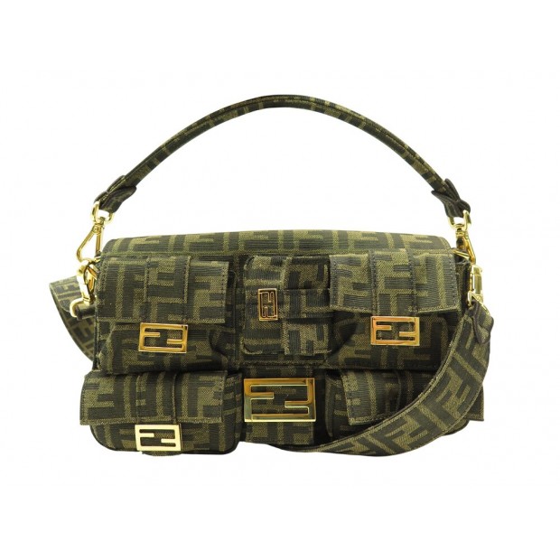 NEUF SAC A MAIN FENDI 8BR808 MULTIPOCKET BAGUETTE MONOGRAMMEE FF ZUCCA BAG 4180€