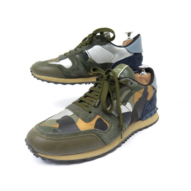 CHAUSSURES VALENTINO ROCKRUNNER CAMOUFLAGE NY2S0723 42 BASKETS SNEAKERS 690€