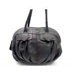 SAC A MAIN LANCEL GOUSSET CUIR MARRON 