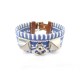 NEUF BRACELET HERMES RIVAL CAVAL COLLIER DE CHIEN CUIR BARENIA TOILE BANGLE RARE