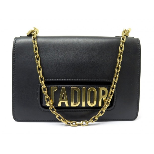 NEUF SAC A MAIN CHRISTIAN DIOR J'ADIOR EN CUIR NOIR BANDOULIERE HAND BAG 3800€