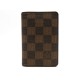 NEUF ORGANIZER DE POCHE LOUIS VUITTON N63166 EN TOILE DAMIER EBENE & CUIR 340€