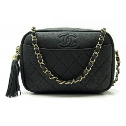 NEUF SAC A MAIN CHANEL CAMERA COCO TASSEL CUIR MATELASSE CAVIAR A57718 BAG 6500€