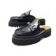 NEUF CHAUSSURES GUCCI MOCASSINS GG MORS 764207 38 CUIR NOIR HORSEBIT LOAFER 820€