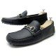 NEUF CHAUSSURES GUCCI ACAPULCO MORS 674254 12 45 CUIR GRAINE NOIR LOAFERS 610€