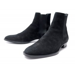 CHAUSSURES SAINT LAURENT WYATT 375680 41 BOTTINES CHELSEA SLIMANE BOOTS 945€