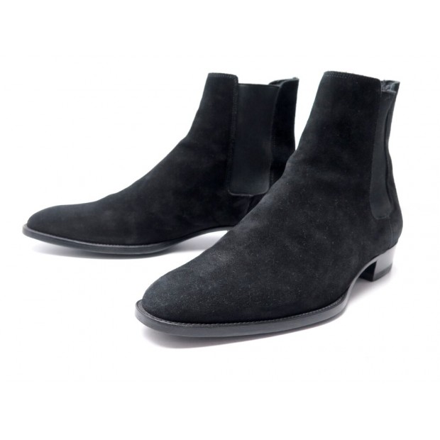 CHAUSSURES SAINT LAURENT WYATT 375680 41 BOTTINES CHELSEA SLIMANE BOOTS 945€