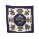 VINTAGE NEUF FOULARD HERMES BONSAI CARRE 90 EN SOIE BLEUE BLUE SILK SCARF 530€