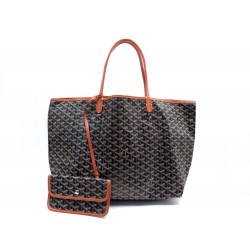 NEUF SAC A MAIN GOYARD CABAS SAINT LOUIS GM TOILE GOYARDINE NOIRE PURSE TOTE BAG