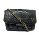 NEUF SAC A MAIN JEROME DREYFUSS PYTHON LULU M CUIR PYTHON BANDOULIERE BAG 1350€