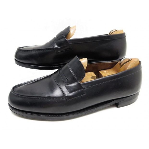 CHAUSSURES JM WESTON MOCASSINS 180 8.5D 43 CUIR NOIR + EMBAUCHOIRS 