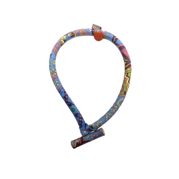 COLLIER HERMES PETIT H BRIDE PM EN SOIE MULTICOLORE H1003108 43CM BANGLE 340€