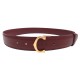 VINTAGE NEUF CEINTURE MUST DE CARTIER BOUCLE C EN CUIR BORDEAUX T70 BELT 500€