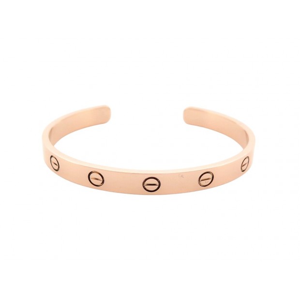 NEUF BRACELET CARTIER LOVE JONC OUVERT CLASSIQUE OR ROSE 18K 25.2GR BANGLE 5700€