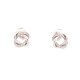 NEUF BOUCLES D'OREILLES POIRAY TRESSE OR BLANC 18K DIAMANTS PUCES EARRINGS 1900€