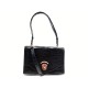 VINTAGE SAC A MAIN HERMES CIRCA 1950 EN CUIR DE CROCODILE NOIR BANDOULIERE PURSE