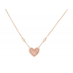 NEUF COLLIER POIRAY L'ATTRAPE COEUR PM OPALE OR ROSE 18K DIAMANTS NECKLACE 1900€