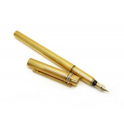 STYLO A PLUME CARTIER MUST DE CARTIER TRINITY 3 ORS CARTOUCHE PLAQUE OR PEN 700€