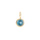 NEUF PENDENTIF POIRAY LOLITA EN OR JAUNE 18K PIERRE TOPAZE BLEUE PENDANT 310€