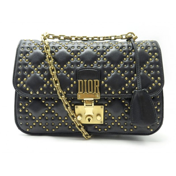 SAC A MAIN CHRISTIAN DIOR ADDICT M5818CNOB CUIR CANNAGE CLOUS BANDOULIERE 2500€