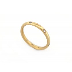 BAGUE POMELLATO ALLIANCE LUCCIOLE A.A104/B7 EN OR JAUNE 18K 6 DIAMANTS T52 1100€