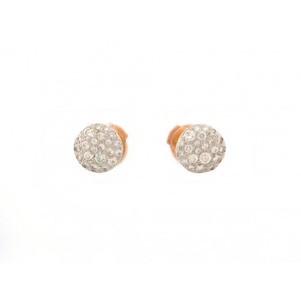 BOUCLES D'OREILLES POMELLATO SABBIA OR ROSE 18K & DIAMANTS 0.5CT EARRINGS 4400€