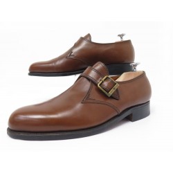 CHAUSSURES JM WESTON DERBY A BOUCLE FLORE 531 7D 41 CUIR MARRON BROWN SHOES 980€