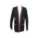 GILET CHANEL CARDIGAN P24692V01753 EN CACHEMIRE NOIR PAILLETTES 38 M VEST 5800€