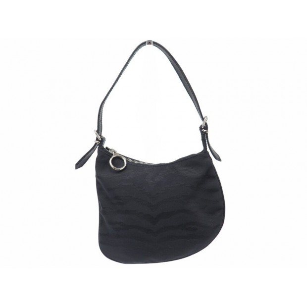 SAC A MAIN FENDI OYSTER 8BR248 POCHETTE PORTE EPAULE TOILE NOIR HAND BAG PURSE