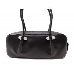 NEUF SAC A MAIN RENAUD PELLEGRINO TOM JOKE BAGUETTE EN CUIR NOIR BAG PURSE 645€