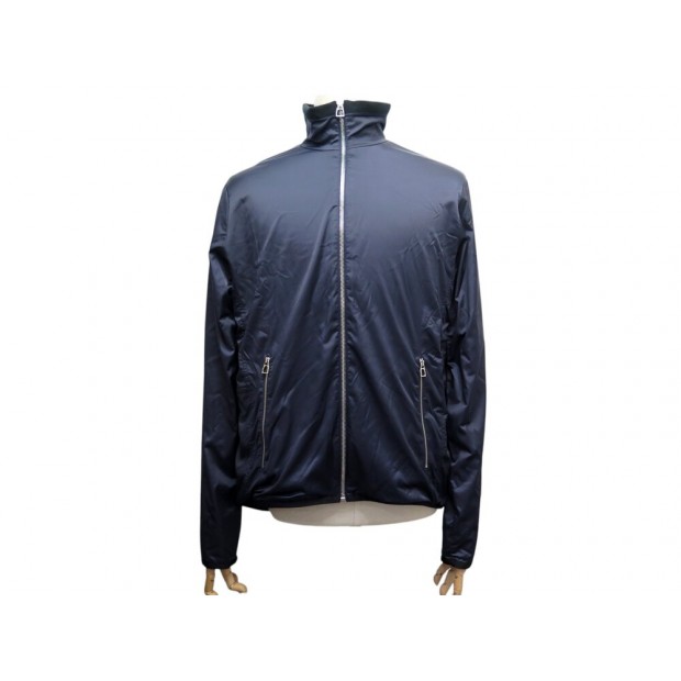 NEUF VESTE POLAIRE HERMES WARM-UP H800166E XL L 52 BLEU MARINE COL MONTANT 900€