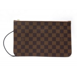 NEUF POCHETTE LOUIS VUITTON LV PR SAC NEVERFULL TOILE DAMIER EBENE MM POUCH 500€