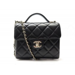 NEUF SAC A MAIN CHANEL MINI CLASSIC TOP HANDLE BANDOULIERE CUIR MATELASSE 5000€