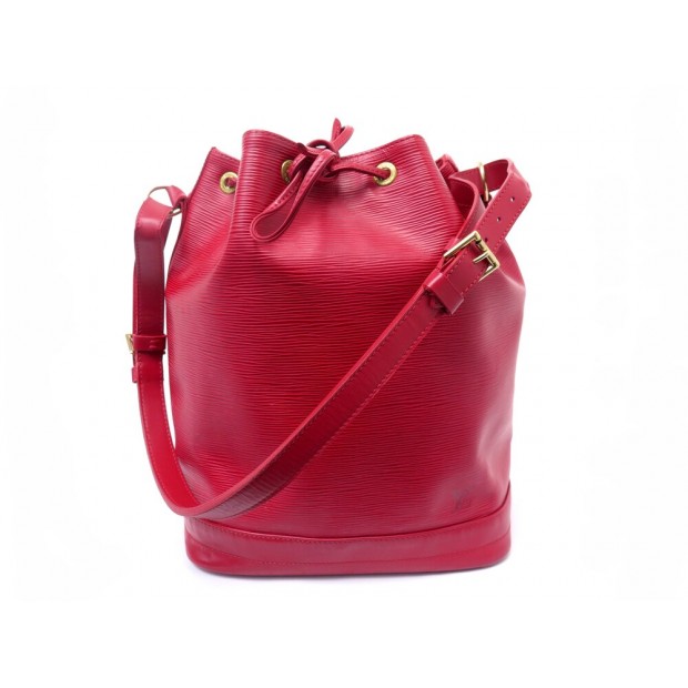 VINTAGE SAC A MAIN LOUIS VUITTON NOE GM CUIR EPI ROUGE SEAU RED HAND BAG 2200€