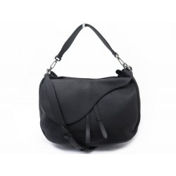 NEUF SAC A MAIN DIOR SADDLE HOBO 1ADHO016YZR CUIR NOIR BANDOULIERE HANDBAG 3000€