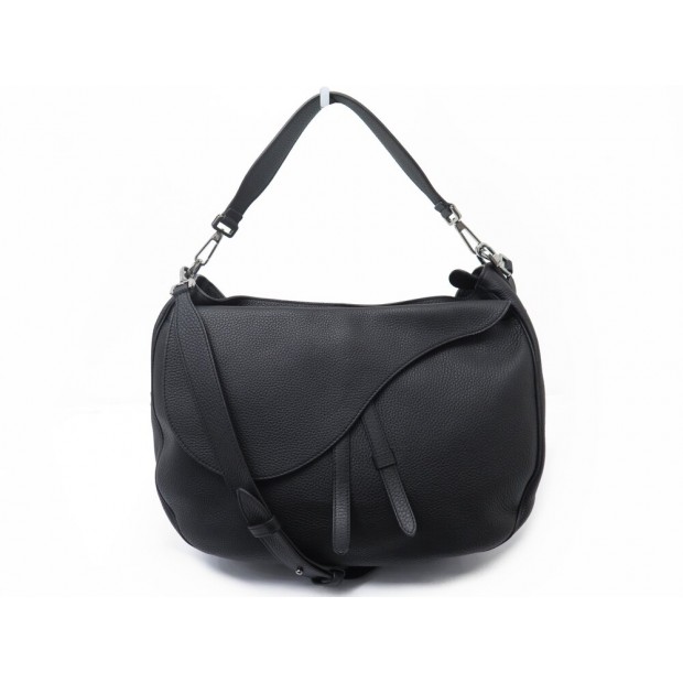 NEUF SAC A MAIN DIOR SADDLE HOBO 1ADHO016YZR CUIR NOIR BANDOULIERE HANDBAG 3000€