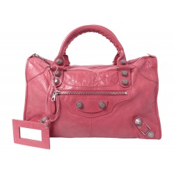 SAC DE VOYAGE A MAIN BALENCIAGA CITY GIANT 21 GM 173080 CUIR ROSE HAND BAG 2650€