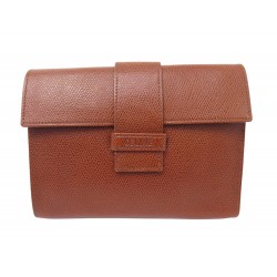 VINTAGE SAC POCHETTE CELINE TROUSSE COSMETIQUE CUIR GRAINE MARRON POUCH BAG 290€