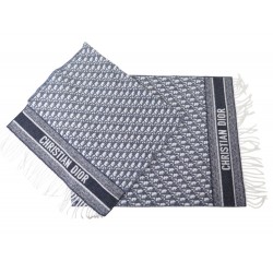 NEUF ECHARPE DIOR OBLIQUE 01CDO309I093_C540 175X46CM CACHEMIRE BLEU SCARF 1100€