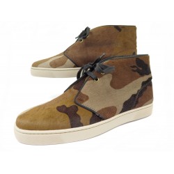 NEUF CHAUSSURES CHRISTIAN LOUBOUTIN BASKETS MONTANTES 43 PONEY CAMOUFLAGE 795€