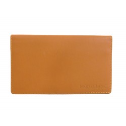 PORTEFEUILLE MONTBLANC PORTE CHEQUIER EN CUIR MARRON CARTE BROWN LEATHER WALLET